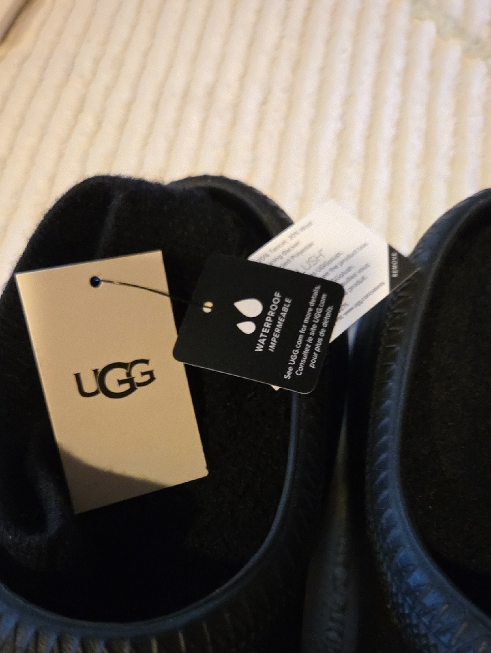 UGG Black Rubber Slide Clogs Size 10 - Picture 4 of 8